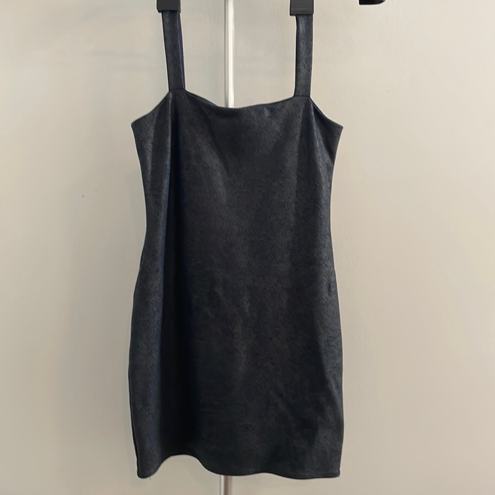 BY DEBRA GIRLS DARK BLUE METALLIC LINED MINI DRESS